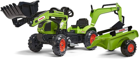 OUTLET Traktor Falk Claas 2040N przyczepa ładowarka koparka na pedały