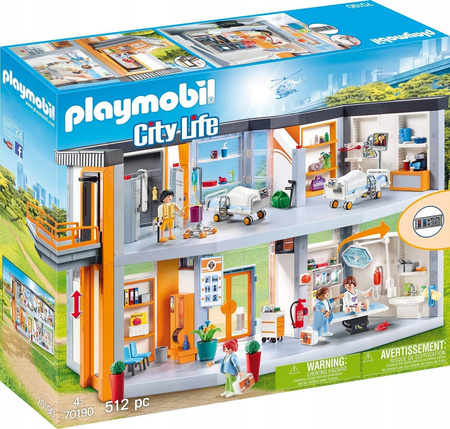 OUTLET Szpital z wyposażeniem klocki Playmobil City life 70190