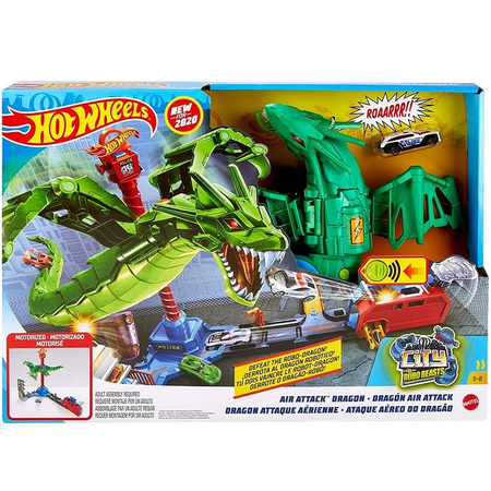 OUTLET Tor Hot Wheels City Robo Smok Atak Powietrzny GJL13