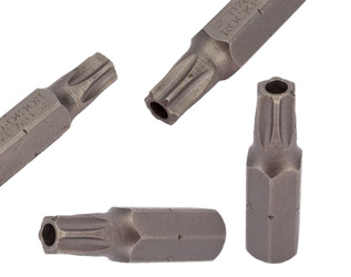 Bit końcówka głowica do wkrętarki klucza TORX T27Hx1/4" z otworem L25mm ROCKFORCE