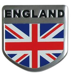 EMBLEMAT NAKLEJKA WLEP NA AUTO SAMOCHÓD  WLEPKA ALUMINIOWA WYPUKŁA ENGLAND FLAGA 5,6 x 5,6cm 2/33265