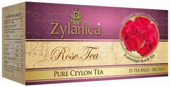 Herbata Czarna EKSPRESOWA Różana ZYLANICA CEYLON PREMIUM ROSE 25 torebek