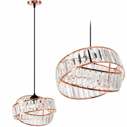 LAMPA SUFITOWA WISZĄCA GLAMOUR KRYSZTAŁOWA NOWOCZESNA LOFT E14 Toolight