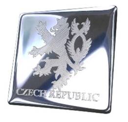 NAKLEJKA WLEP NA AUTO SAMOCHÓD  WLEPKA ALUMINIOWA WYPUKŁA GODŁO CZECH REPUBLIC 3D  7 x 7cm 2/33344