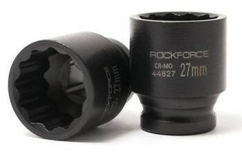 Nasadka głowica końcówka udarowa 10mm 1/2" 12-kątna stal Cr-Mo ROCKFORCE 