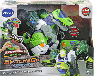 OUTLET VTech Switch&Go Dinos Robot T-Rex interaktywny transformacja