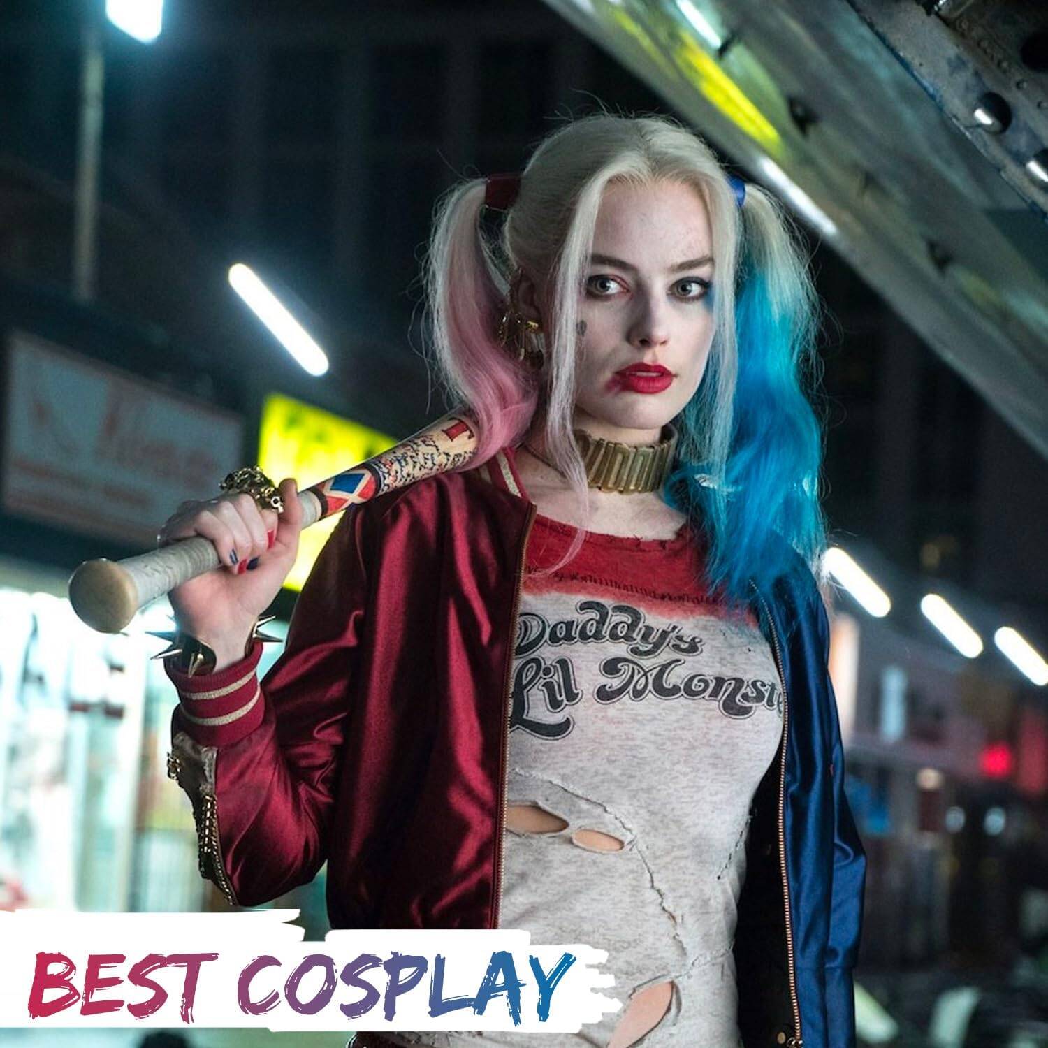 OUTLET Kij Bejsbolowy 80cm Harley Quinn z Legionu Samobójców HALLOWEEN  Cosplay