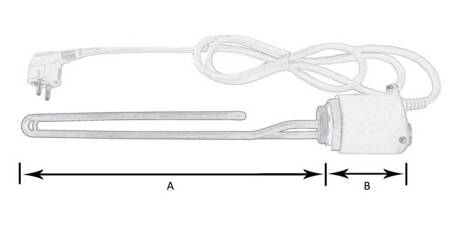 Elektryczna grzałka z regulacją temperatury do bojlerów 6/4"  2KW (GR)  ART.42.GRZ.40-2KW