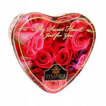 Herbata czarna liściasta ZYLANICA HEART RED ROSE PUSZKA 100g