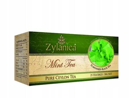 Herbata czarna z miętą ZYLANICA CEYLON PREMIUM MINT TEA 25 tor