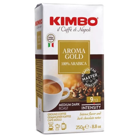 KAWA mielona KIMBO AROMA GOLD 250G 100% Arabica