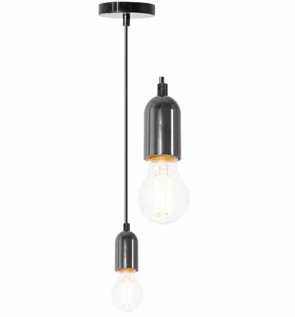 LAMPA LAMPKA WISZĄCA SUFITOWA OPRAWA DEKORACYJNA APP353-1CP 4-BLACK CHROM