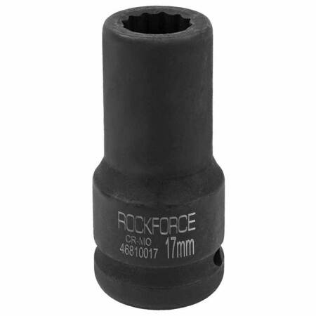 NASADKA GŁOWICA KOŃCÓWKA UDAROWA GŁĘBOKA 3/4" 17mm 12-kątna stal Cr-Mo RockForce