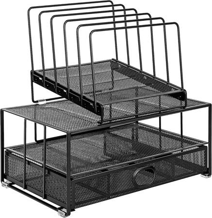 Organizer przybornik na biurko dokumenty metal 35,5x35x23,5 cm