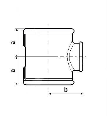 TRÓJNIK REDUKCYJNY PN-EN 10242B1 2-3/4-2 (50-20-50) Zn A OCYNK OC-1130R.TR-RE.50-20-50